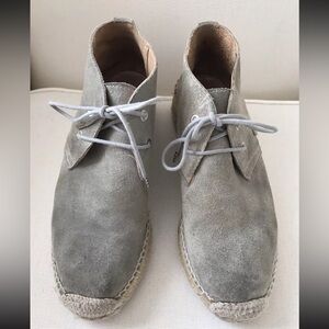 Rag & Bone Espadrille Wedge Womens Gray Suede Shoes Size 8